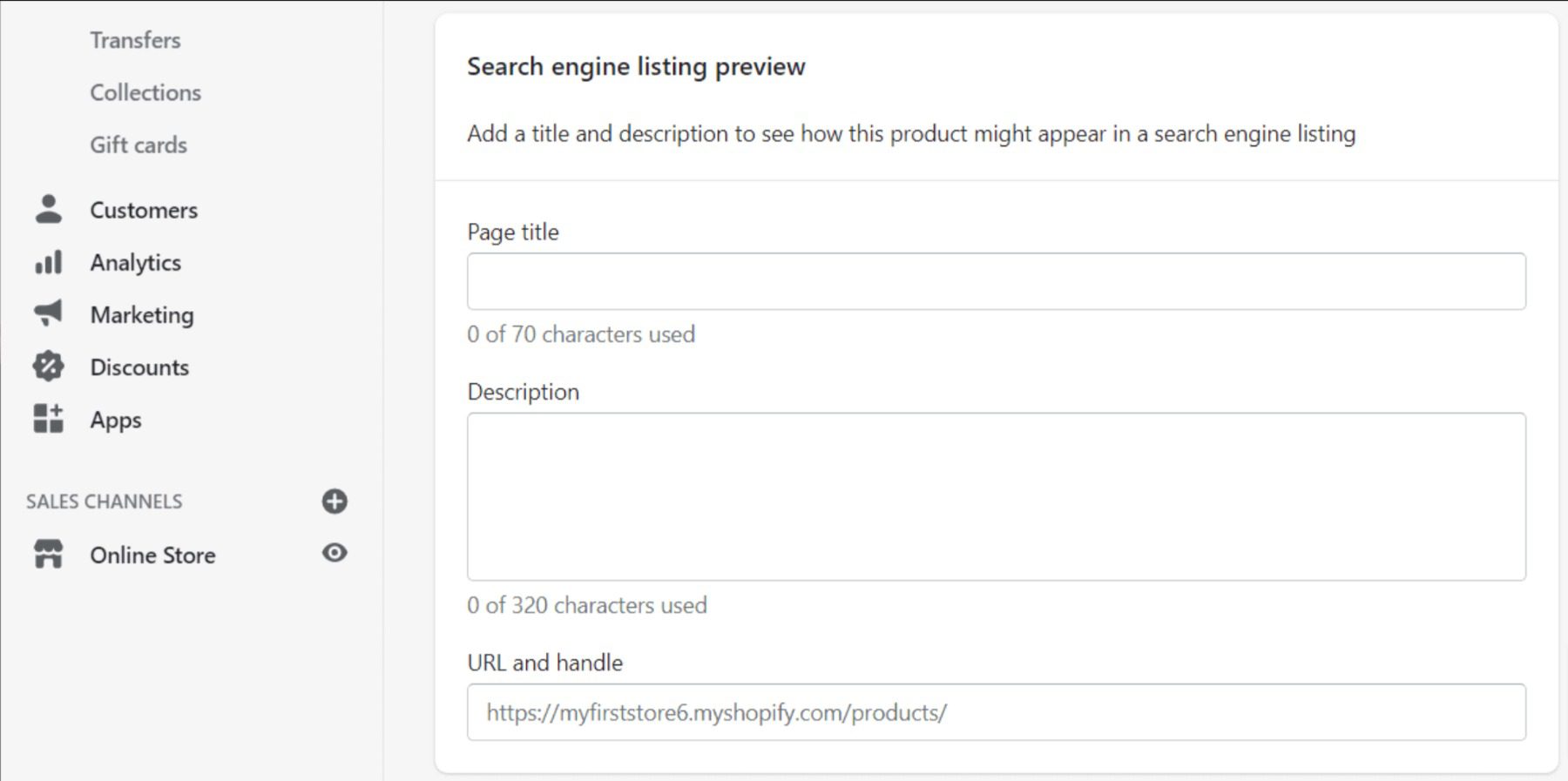 Trabajar el SEO de un producto en Shopify