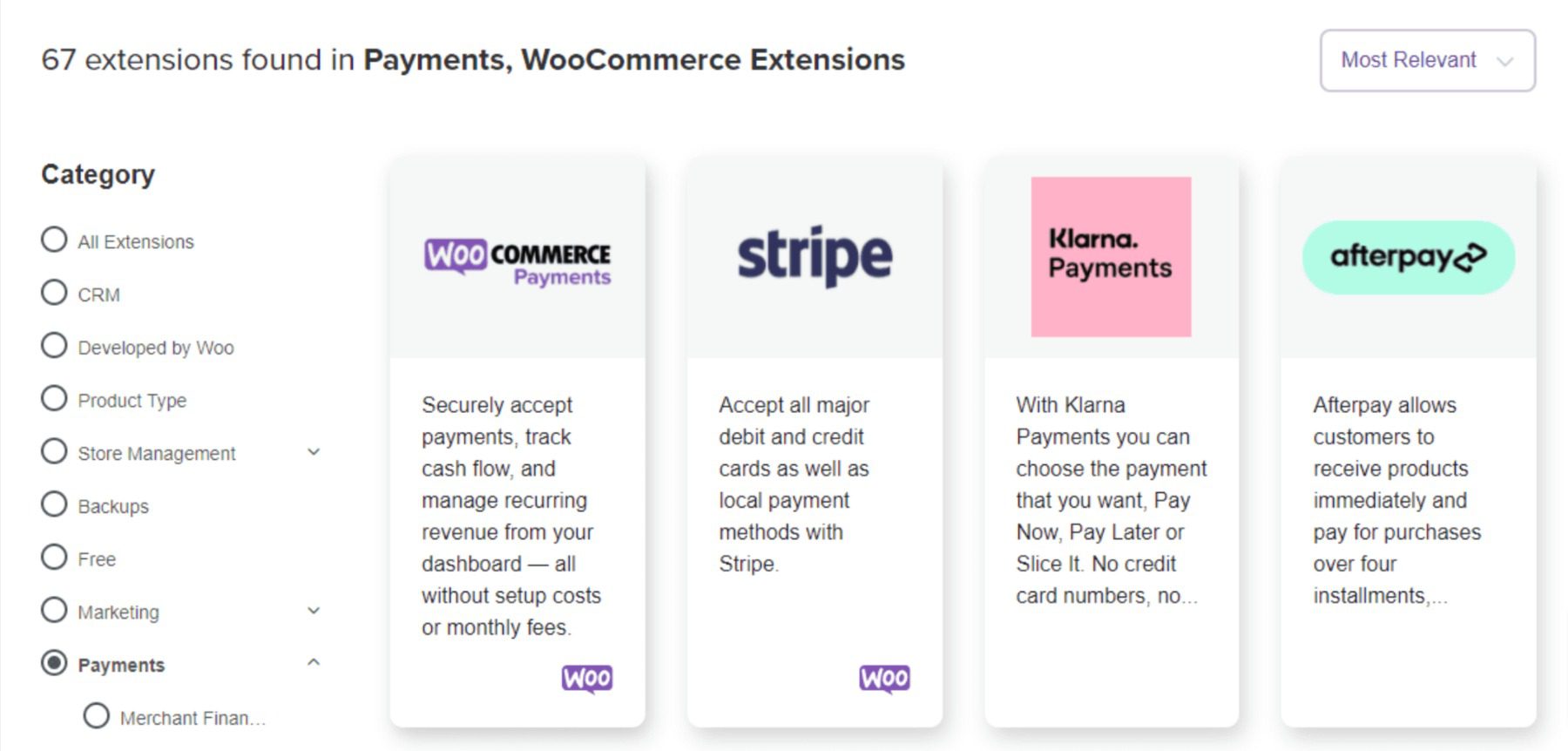 Extensiones de pago de WooCommerce