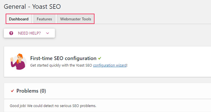 Configuración general de Yoast