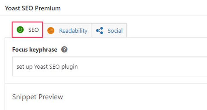 Meta box verde de SEO