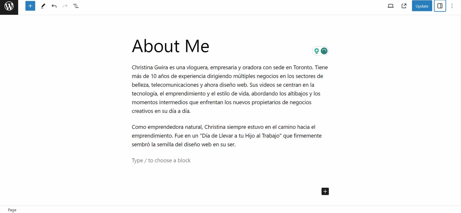 Nuestro cuerpo de texto traducido al español con ChatGPT