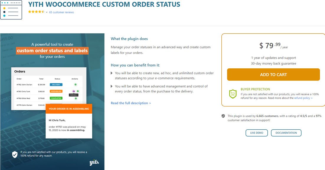 ESTADO DEL PEDIDO PERSONALIZADO DE YITH WOOCOMMERCE