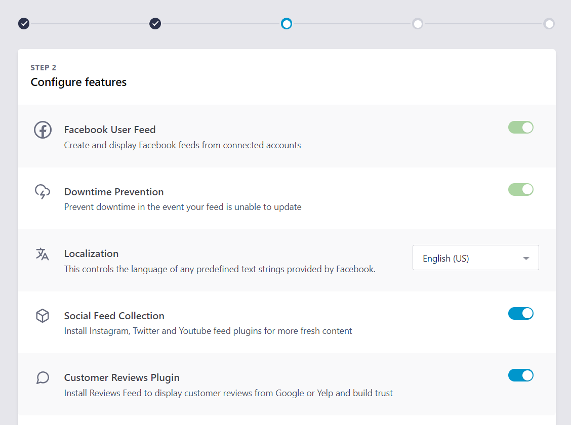 Configurar funciones adicionales