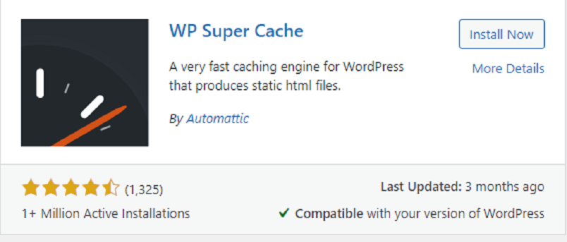 WP Super Cache para compresión GZIP