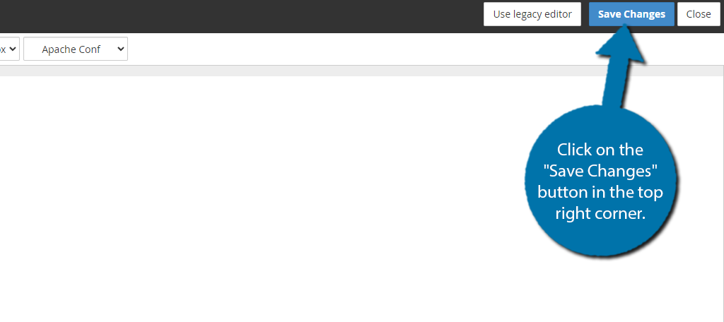 Guarde los cambios en su archivo .htaccess en WordPress