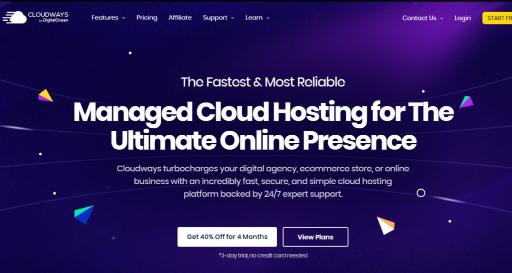 Cloudways - alojamiento web - Costos para iniciar un blog de WordPress